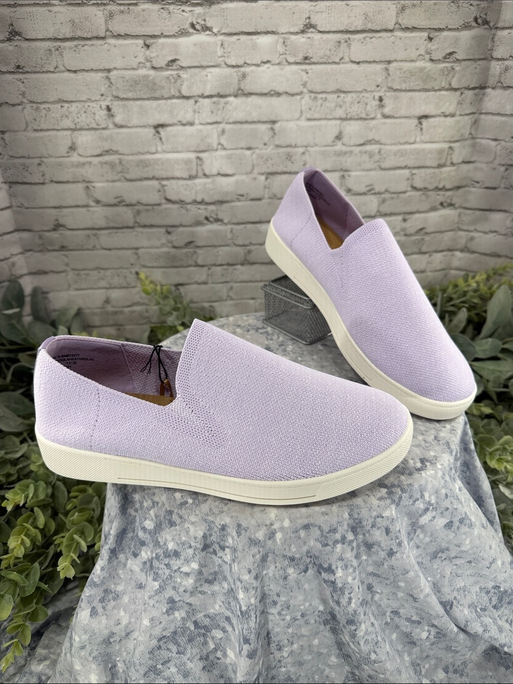 SONOMA “Catahoula” Heatherd Lilac Stretch-Knit Slip-on Sneakers WMS 9M NWT&NIB
